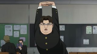 Kinta hits his iconic "10 gallon wiener" pose from the Dan Da Dan manga