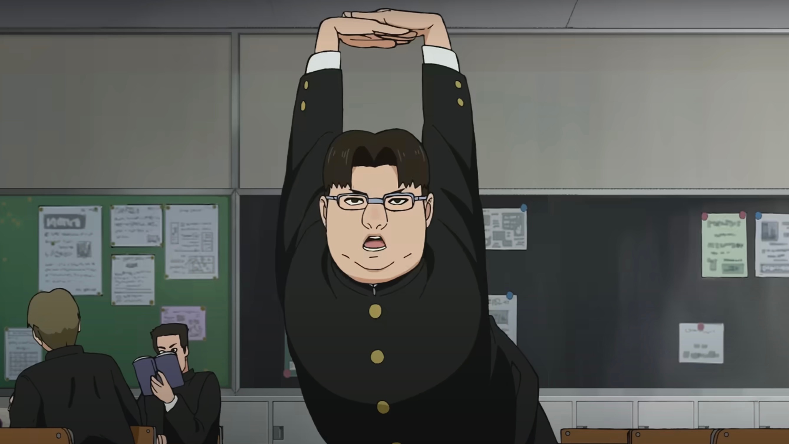 Kinta hits his iconic &quot;10 gallon wiener&quot; pose from the Dan Da Dan manga