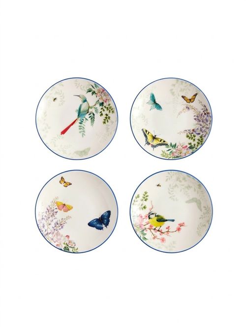 Meadow Stoneware Appetiser Plates &ndash; Mixed Set of 4