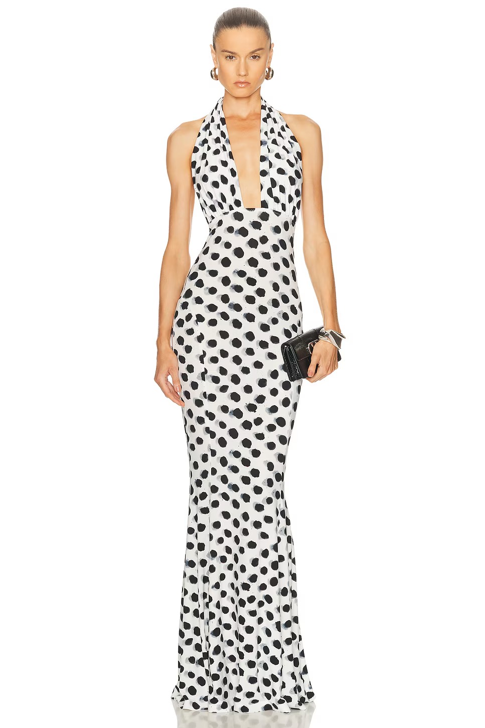 Cross Halter Fishtail Gown