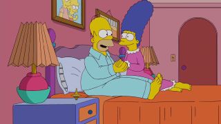 Homer and Marge in bed