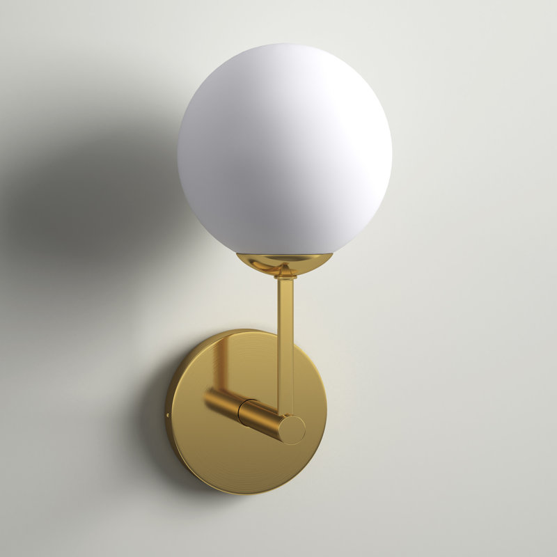Hykkon Aaliyah 1 - Light Gold Armed Sconce & Reviews | Wayfair.co.uk