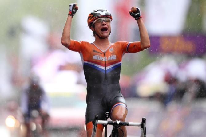 Marianne Vos (Netherlands) won the Olympic road race in the rain