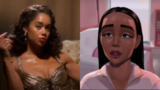 Left: Laura Harrier in Hollywood and Carmen in Entergalatic