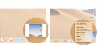 To record your screen on Mac, Control-click recording, use contextual menu