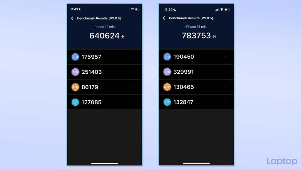 iphone 12 mini vs iphone 13 gsmarena