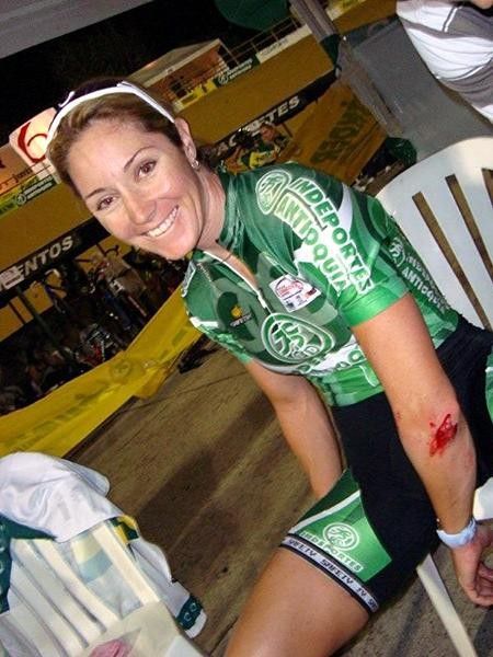 Bloody (h)ellbow - that was one heck of a crash