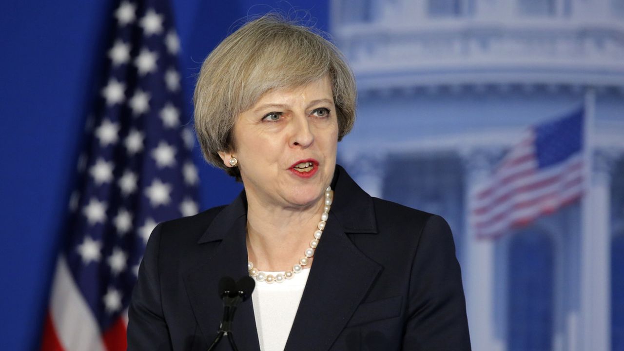 UK Prime Minister Theresa May speaks during the Congress of Tomorrow, Republican Member Retreat, at the Loews Philadelphia Hotel on January 26, 2017 in Philadelphia, Pennsylvania. British Pri