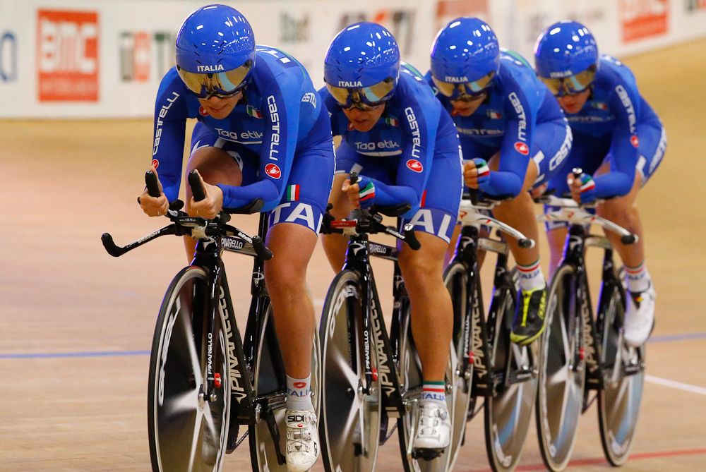 Italy's team pursuit squad.
