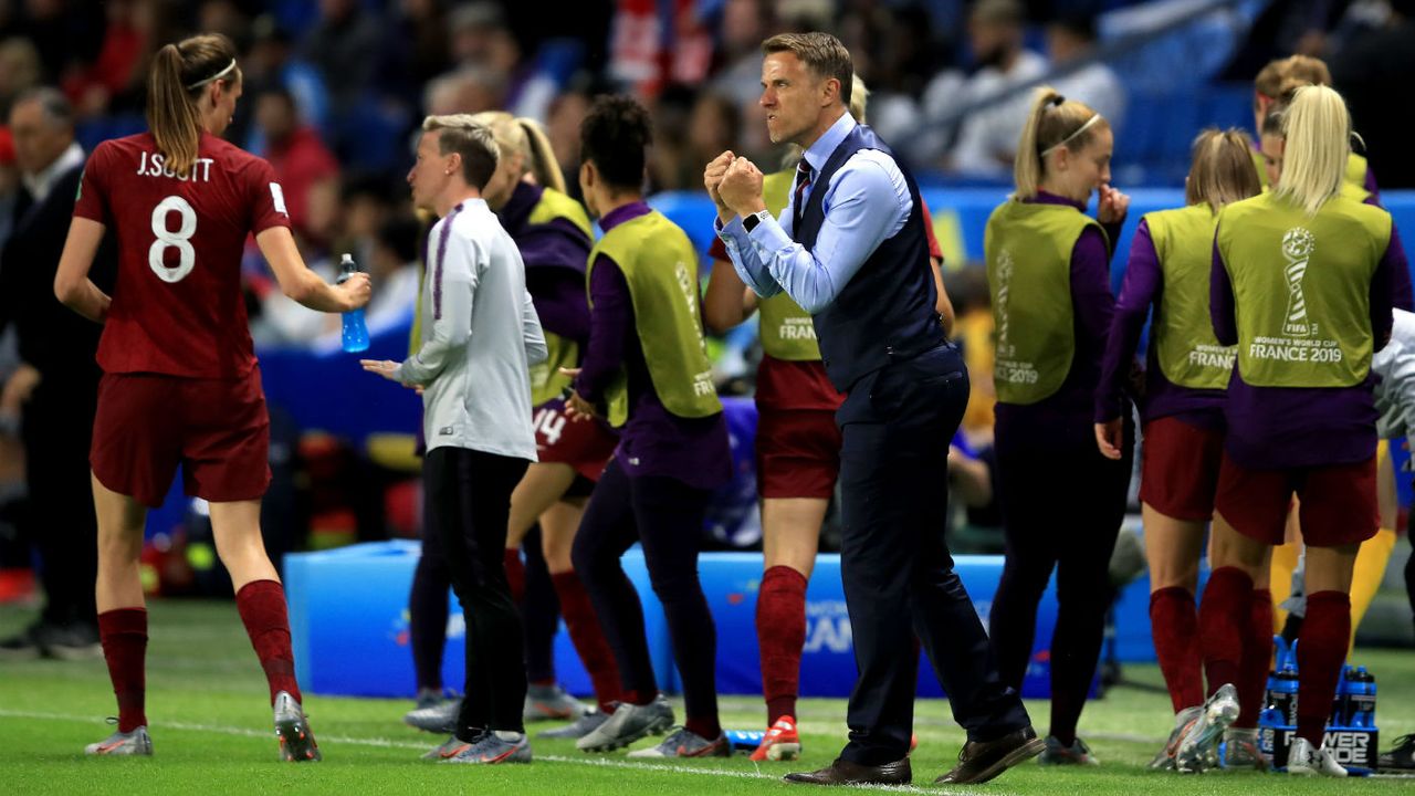 Phil Neville led England to the semi-finals of the Fifa Women’s World Cup in 2019