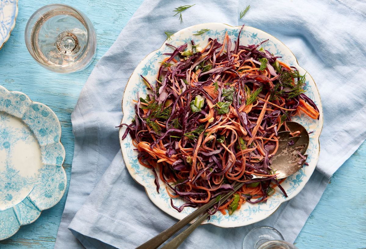 Homemade red cabbage coleslaw GoodtoKnow
