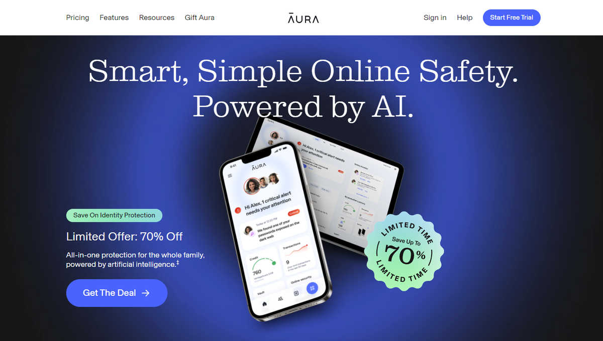 Aura deal on family plans