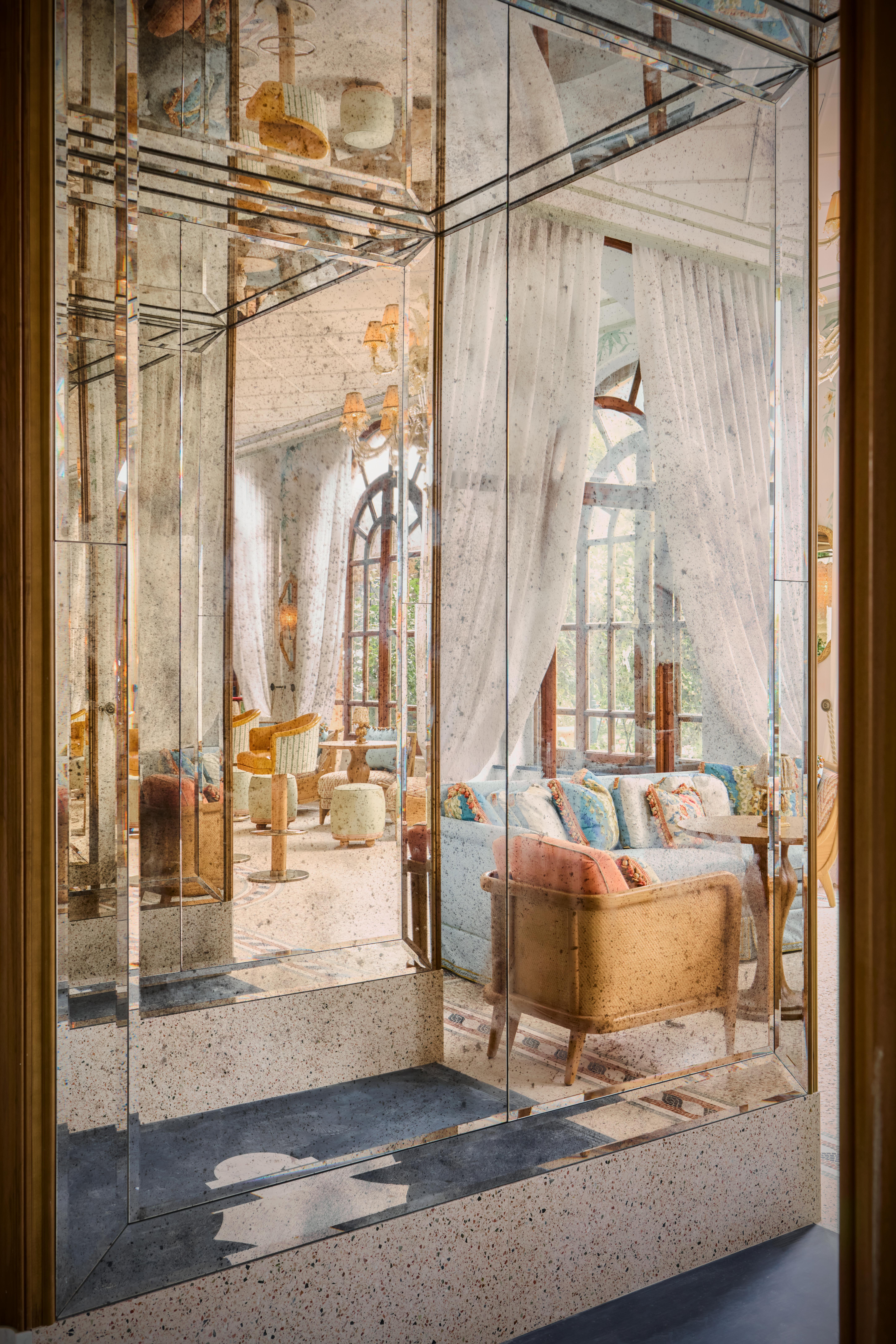 Interior and exterior shots of the Splendido hotel in Portofino, Italy