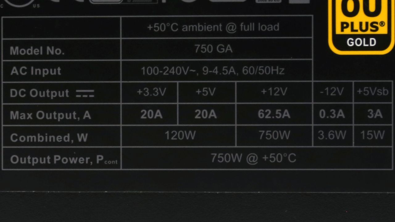 EVGA SuperNOVA 750 GA