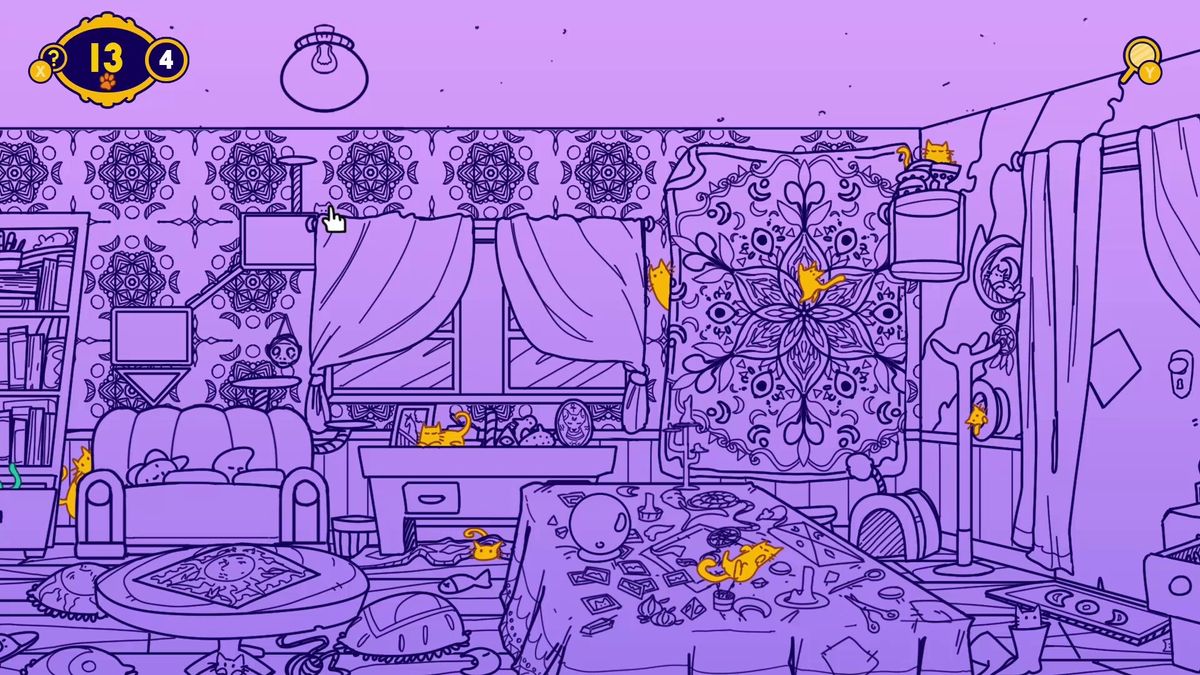 In-game screenshot of A Building Full of Cats