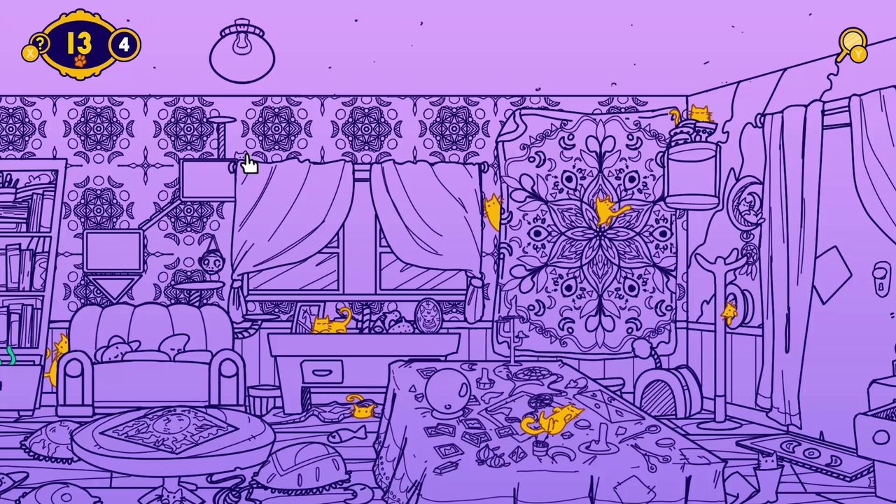 In-game screenshot of A Building Full of Cats