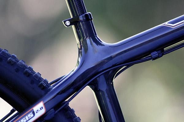 A beefier Gary Fisher seat mast gives the Superfly more stiffness.