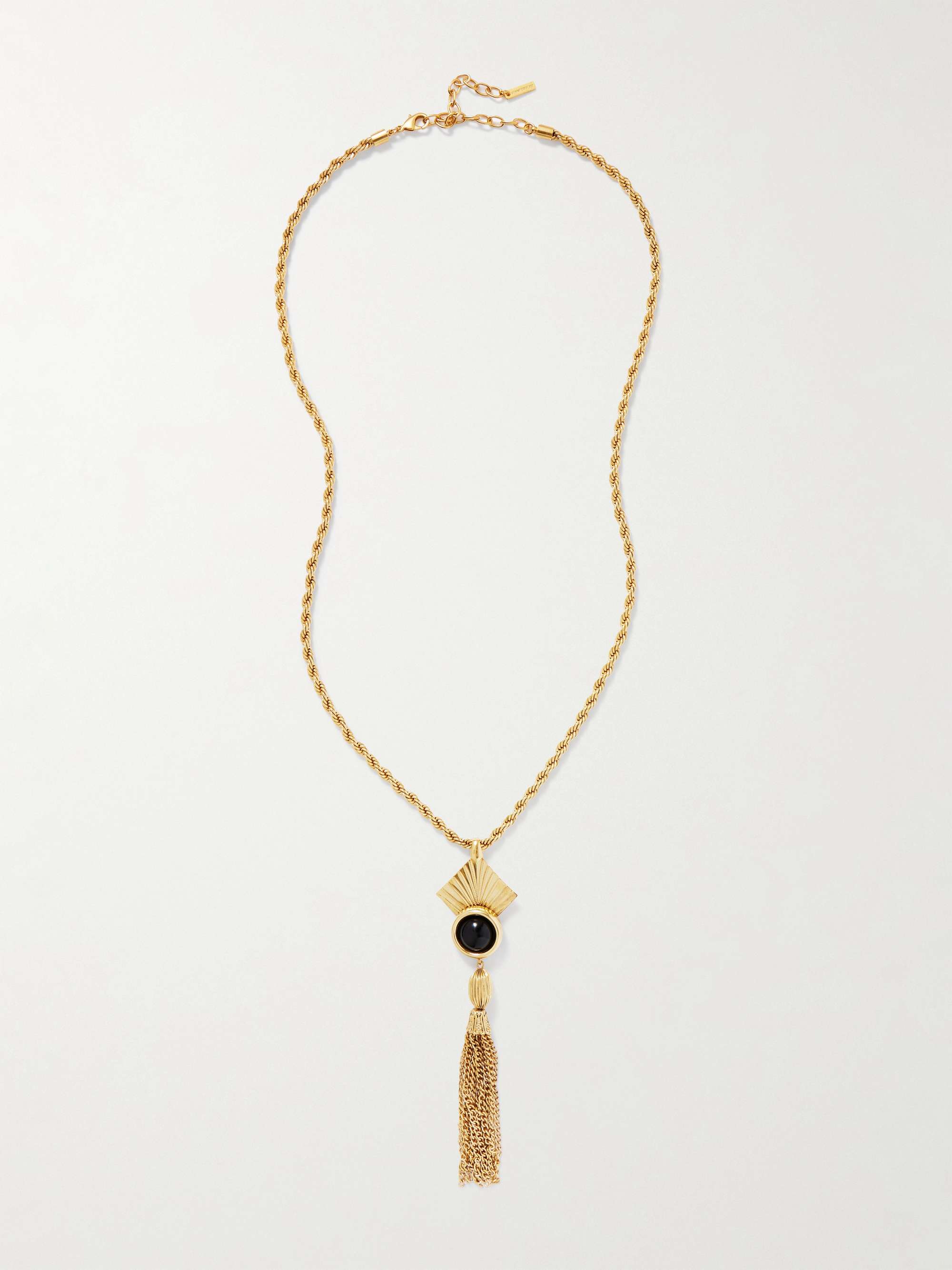 Noreen Tasseled Gold-Tone Necklace