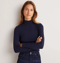 Essential Roll-neck Top in Navy, Boden | £30.00