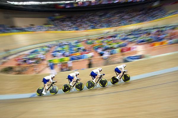 Great Britain blasted around the course and almost caught the Danes.