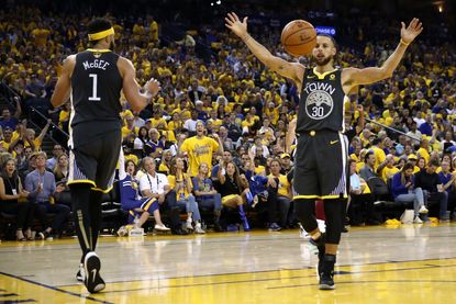 Stephen Curry in Game 2 of the 2018 NBA Finals