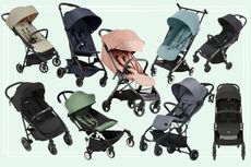 A collage of nine of the best travel strollers tested by our reviewers