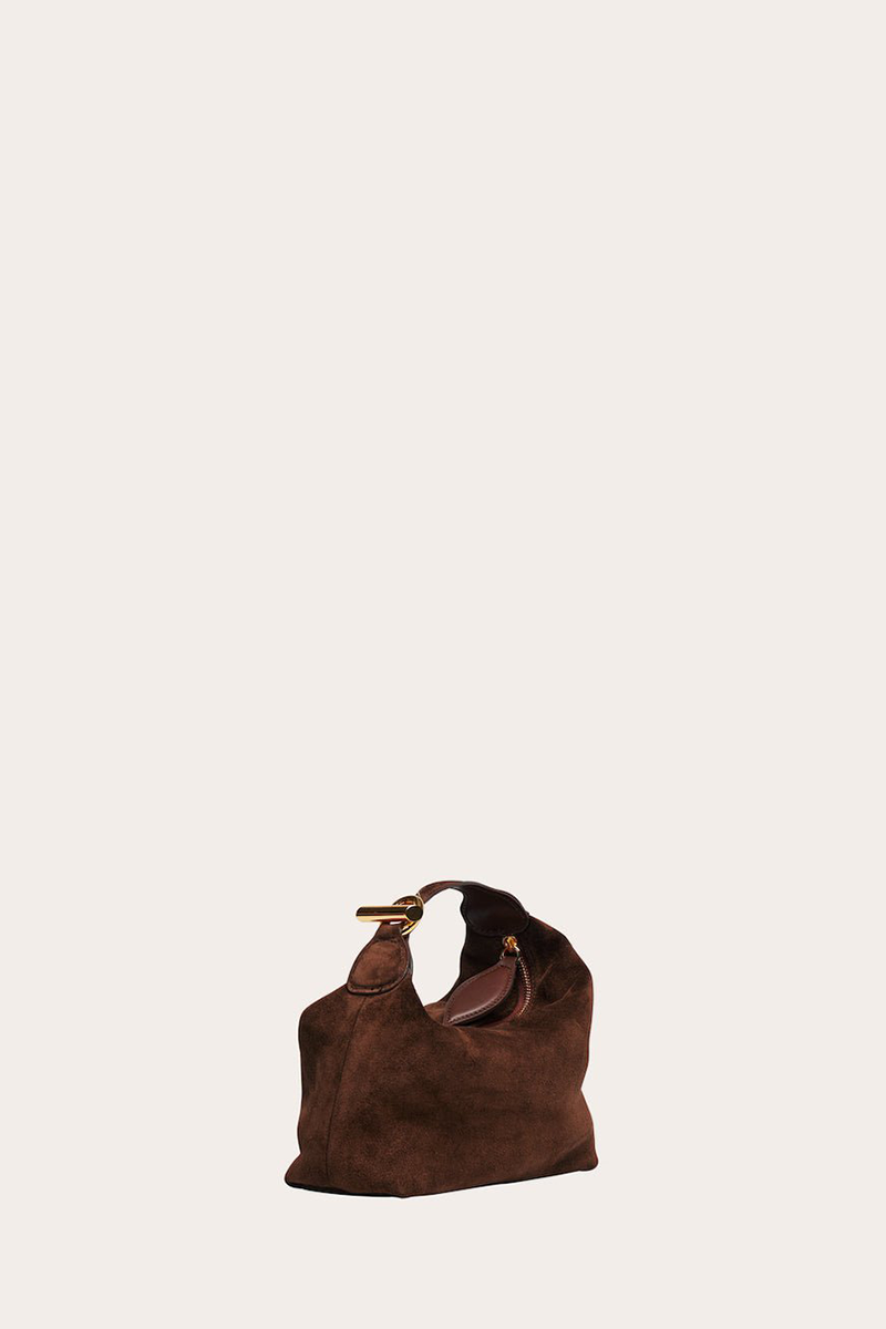 Pillow Pouch Micro Suede Dark Brown