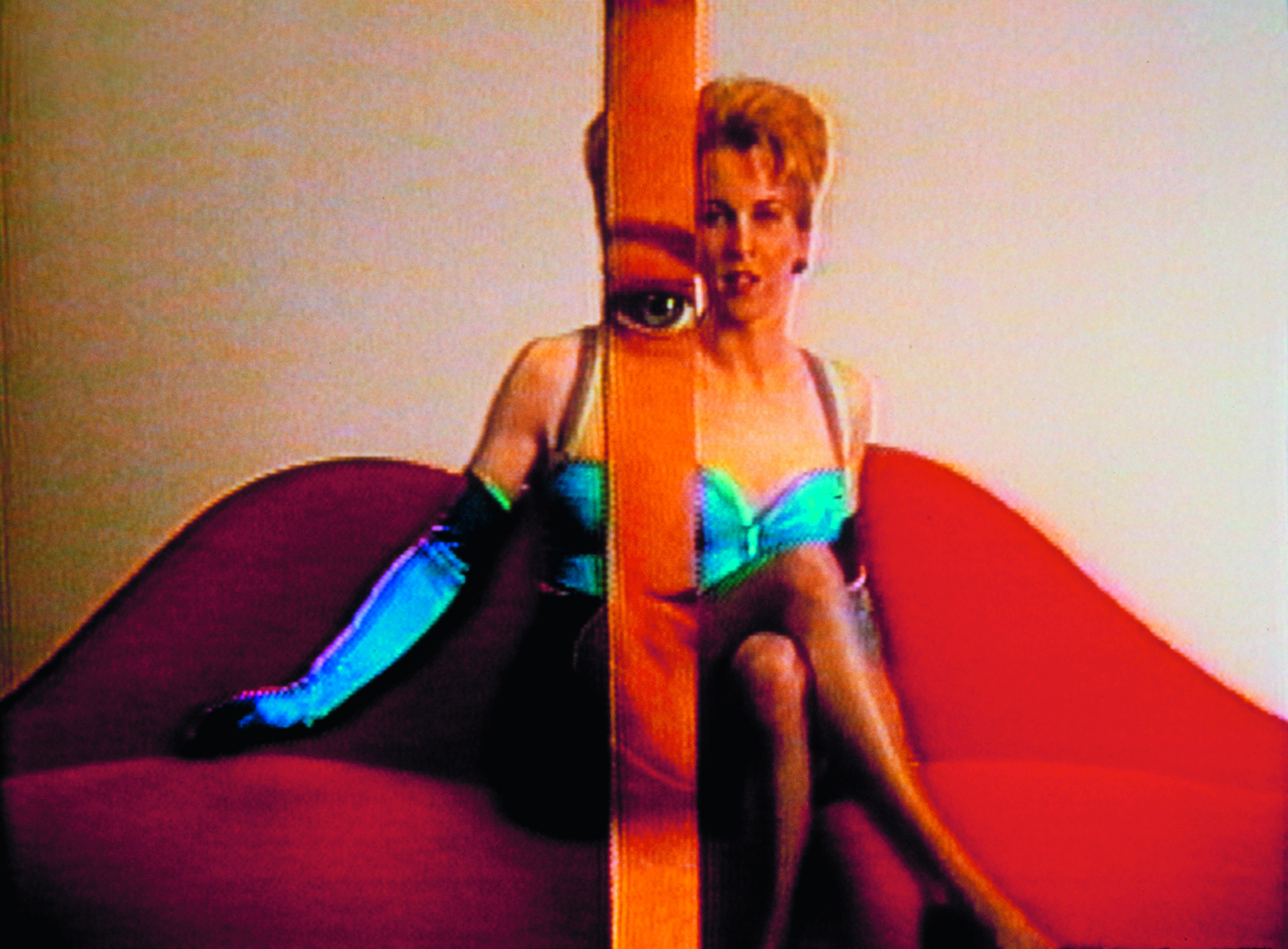 video still of blonde woman
