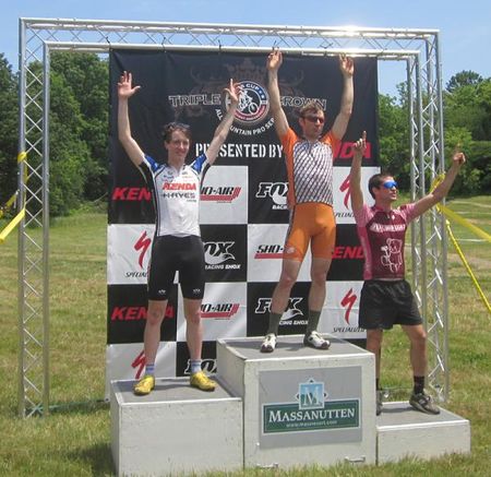 Men's super D podium at the Hoo Ha!