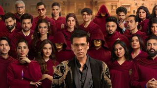 Karan Johar and the contestants on "The Traitors India" season 2