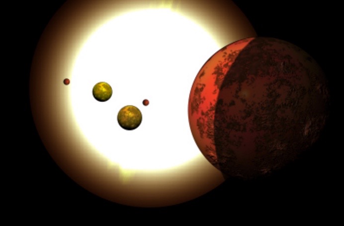 Artist&#039;s Illustration of Kepler-80 Planetary System