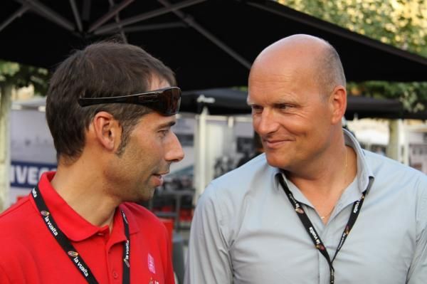 Bjarne Riis with Inigo Cuesta