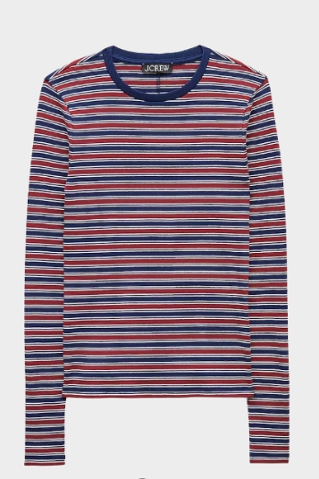 J.Crew, Perfect Rib Long-Sleeve T-Shirt in Stripe