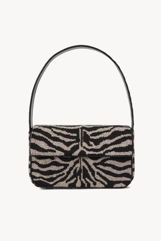 Staud Tommy Beaded Bag in Zebra 