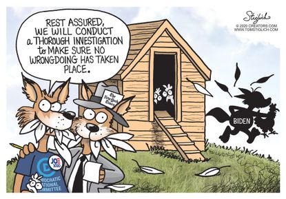 Political Cartoon U.S. Biden media Tara Reade bias DNC