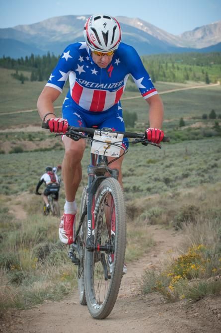 Todd Wells (Specialized) making his way up the single track.