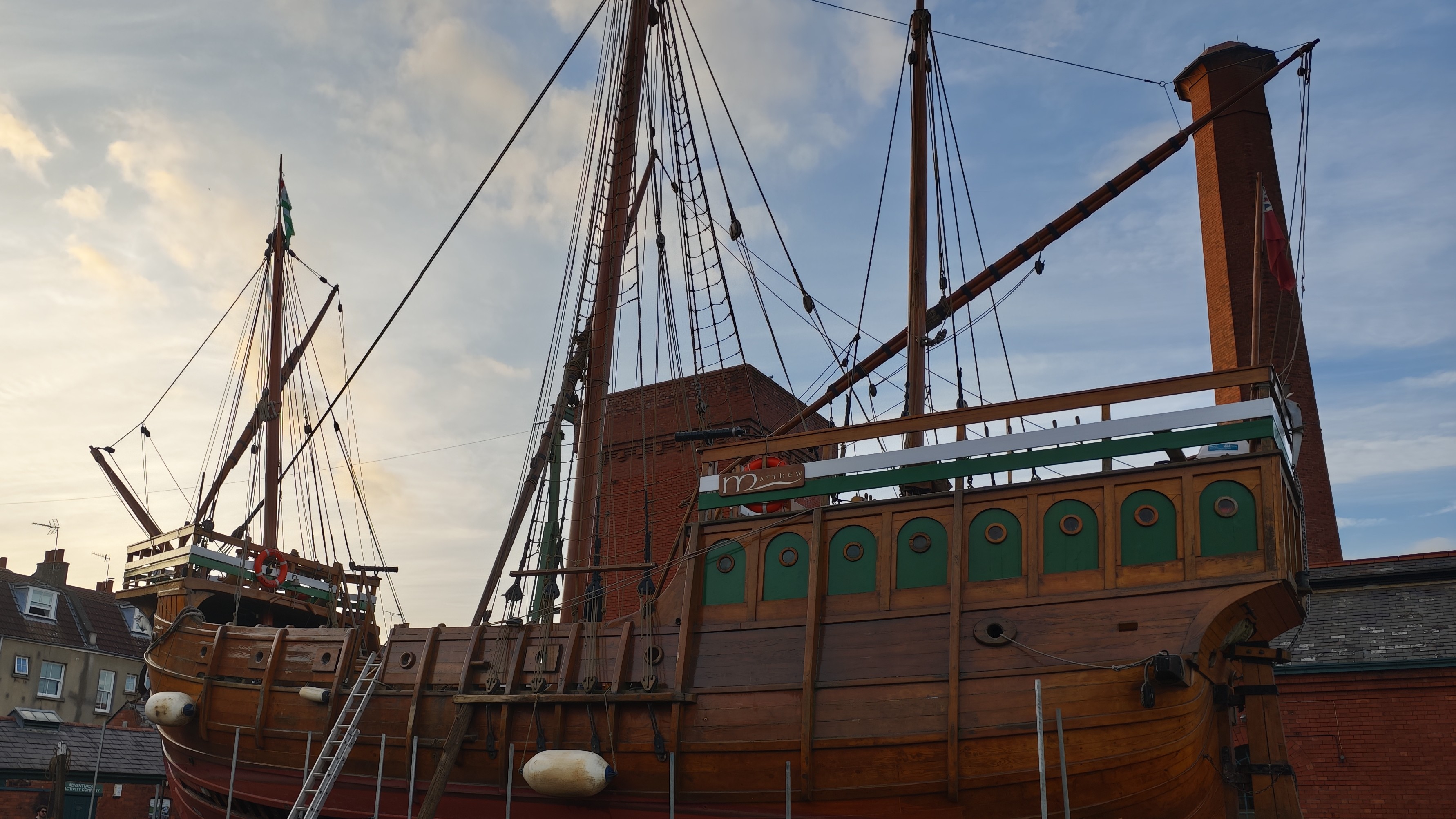 Image of a wooden ship with a blue, cloudy sky shot on a Poco F7 Pro phone