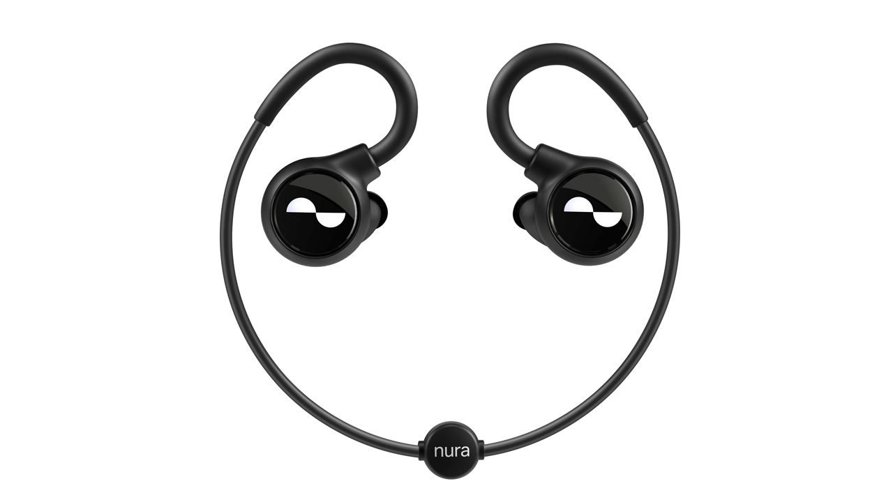 The Nuraloop earphones in black