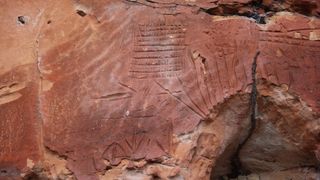 Rock carvings in Brazilian from about 2,000 years ago.