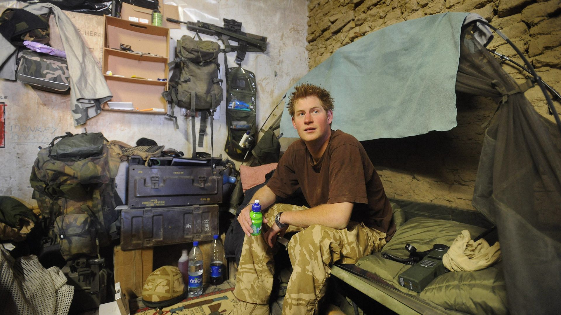 Prince Harry during his active service in Afghanistan