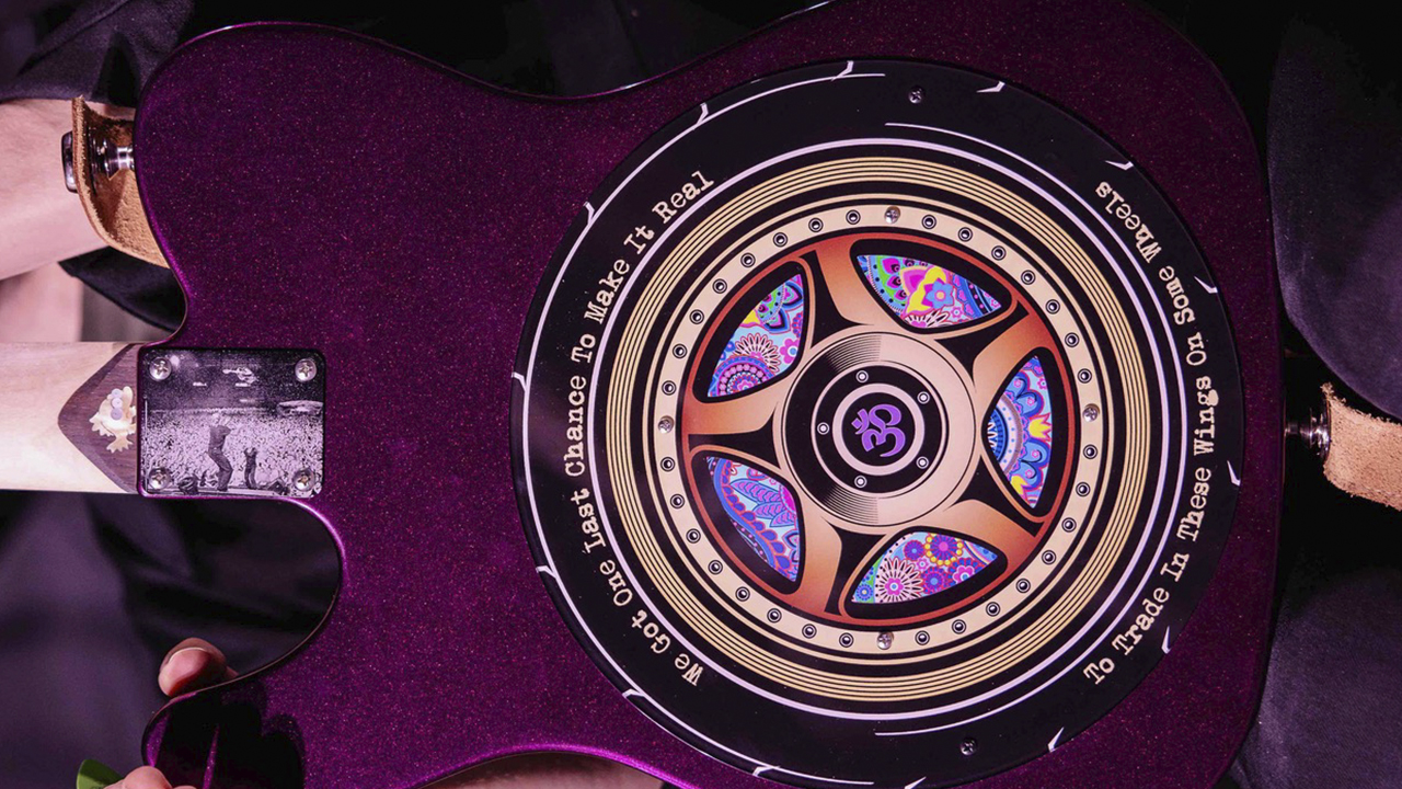 Hank with his new guitar at the Stone Pony on 11/15/24