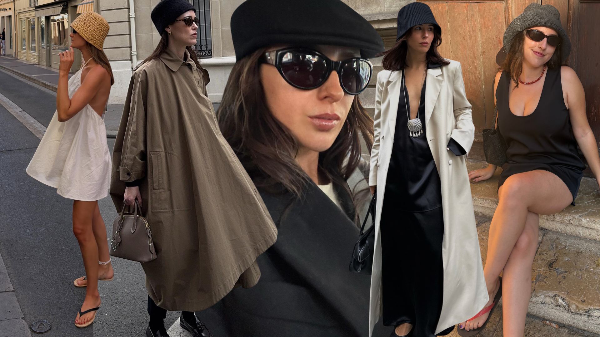 A collage of the biggest hat trends of 2026. 