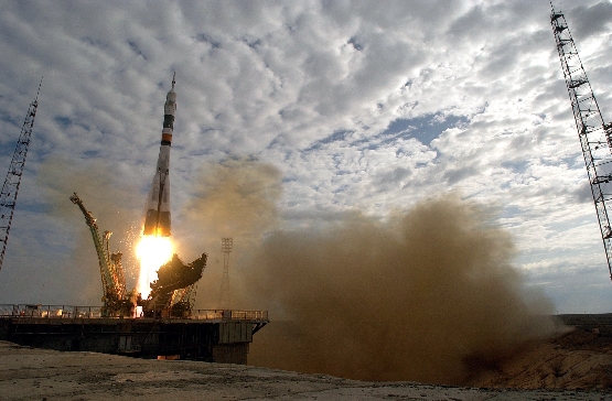 The Russian Soyuz rocket launches from the Baikonour Cosmodrome in Kazakhstan. Each of Space Adventures&#039; spaceflight participants launched aboard a Soyuz rocket. 