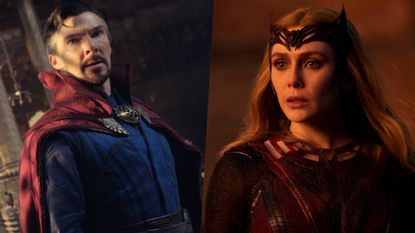 Doctor Strange and Scarlett Witch in Doctor Strange in the Mulltiverse of Madness