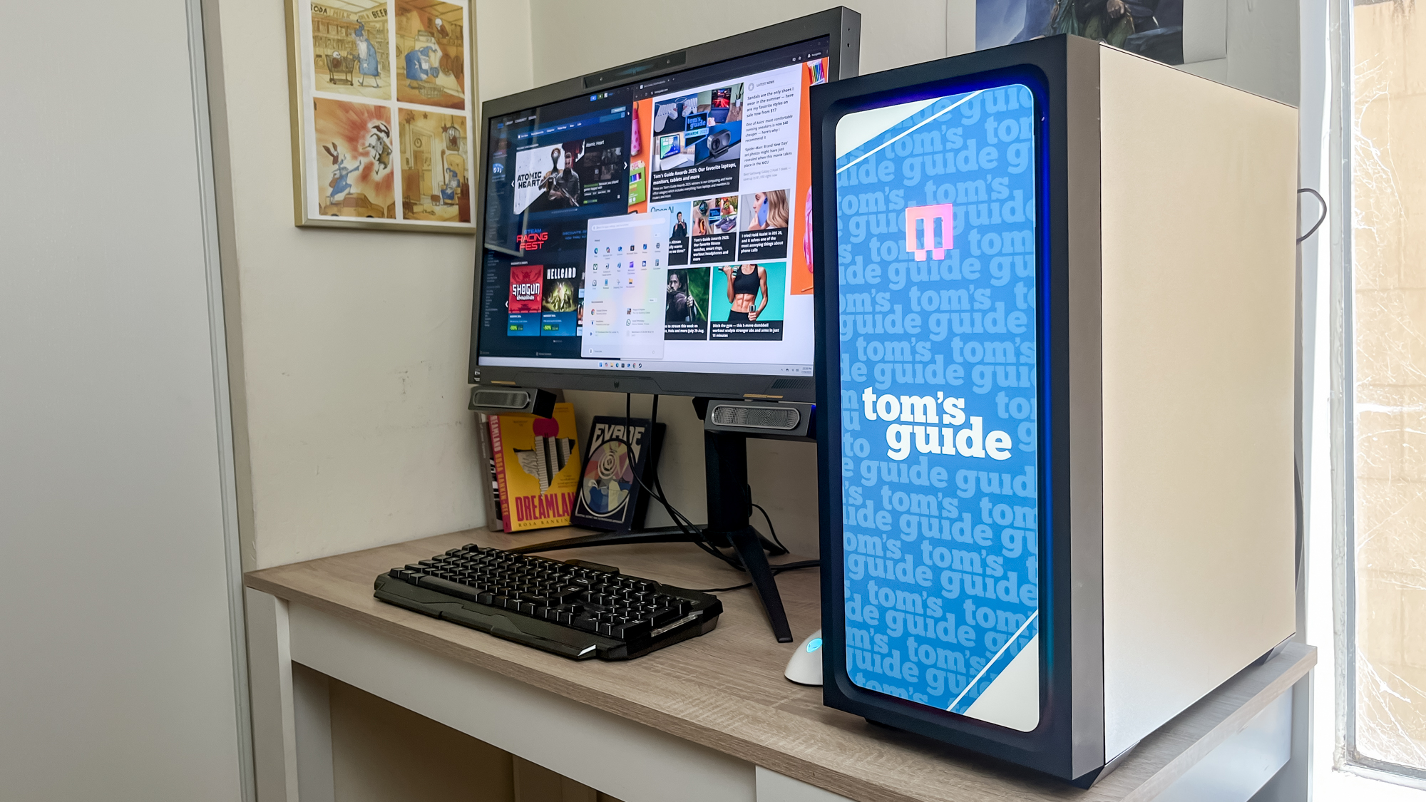 Maingear MG-1 gaming PC review unit in action
