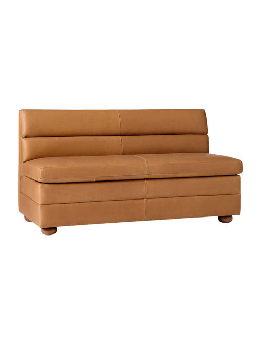Tilda Leather Double Storage Banquette
