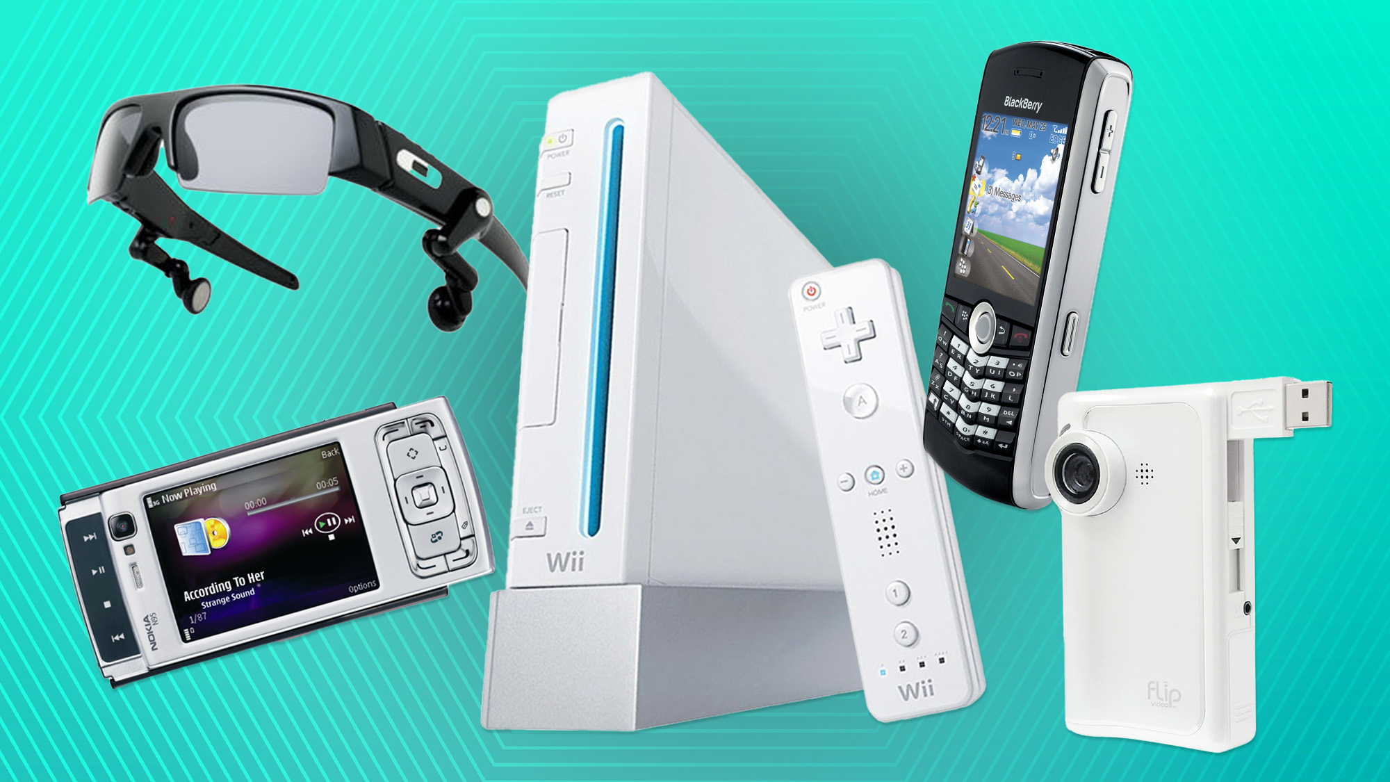 Motorola O Rokr, Nokia N95, Nintendo Wii, Pure Digital Flip Video and BlackBerry Pearl 8100