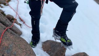 how to stay dry while hiking: mountaineering gaiters