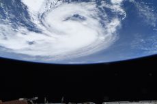 Hurricane Henri churns in the Atlantic Ocean as it nears the U.S. northeast coast near Long Island, New York in this photo by NASA astronaut Megan McArthur taken on Saturday, Aug. 21, 2021, from the International Space Station.