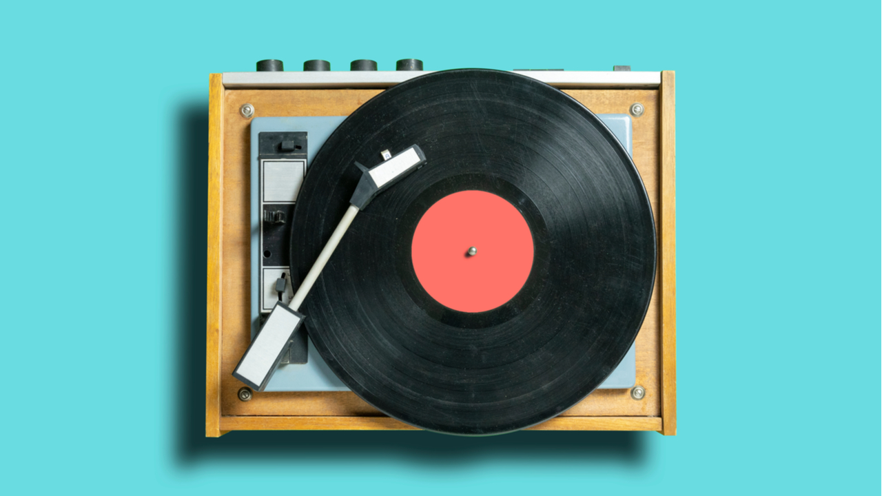 Image of a record player